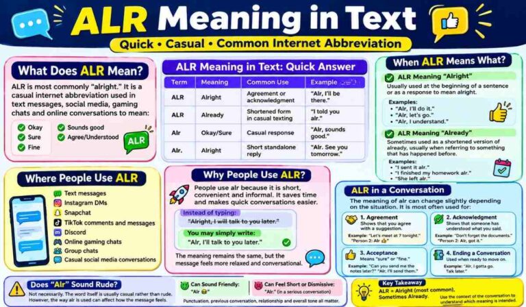 ALR Meaning in Text