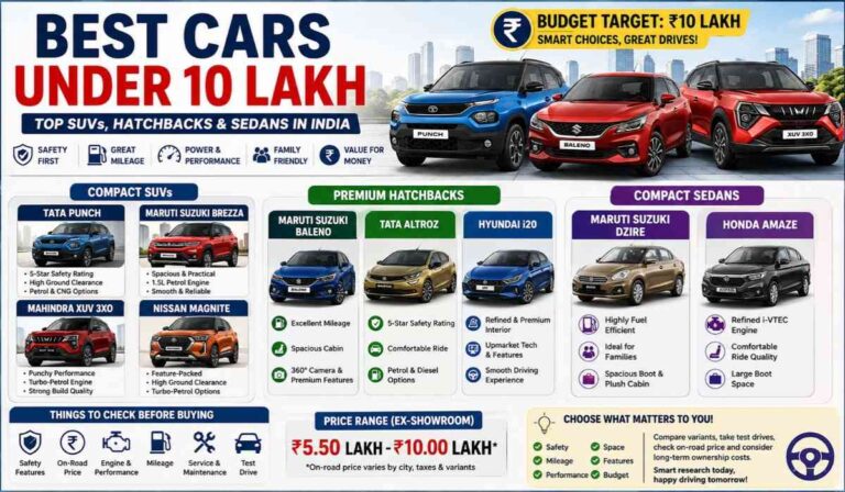 Best Cars Under 10 Lakh